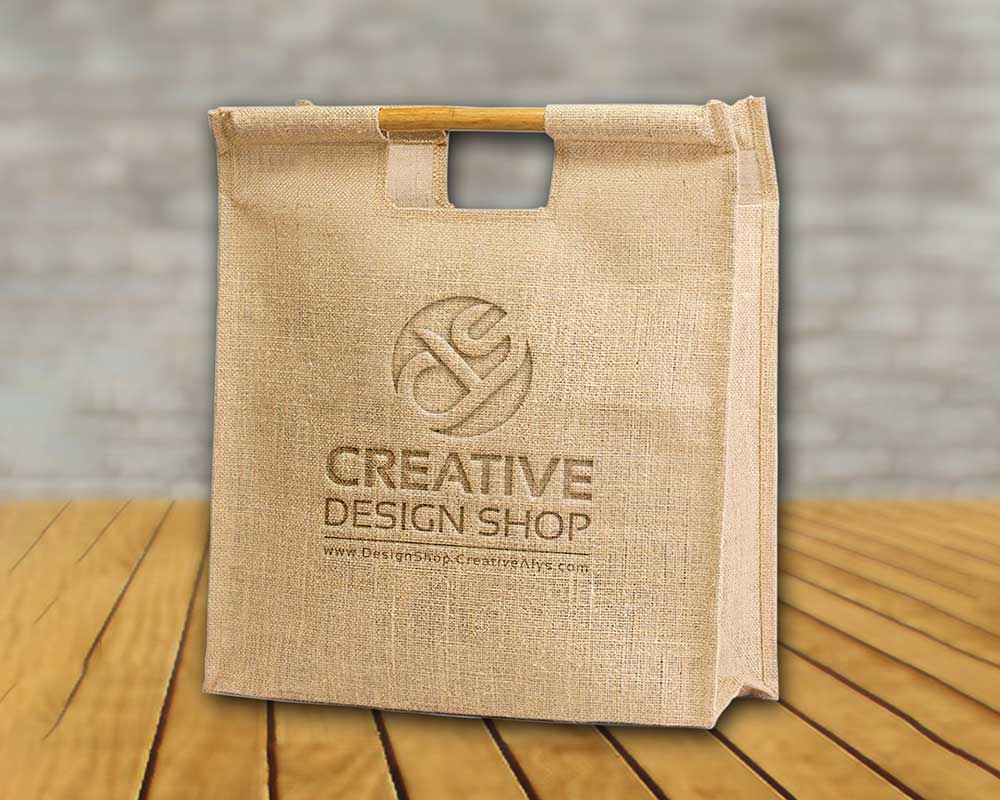 Download Jute Bag Embossed Logo PSD Mockup - Creative Design Shop